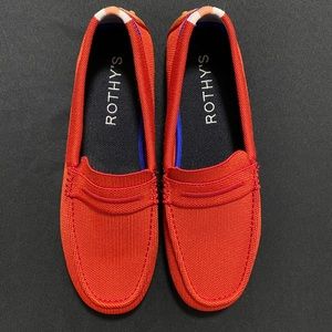 ROTHY’S RED CLEMENTINE DRIVING LOAFERS
